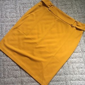 Mustard Pencil Skirt